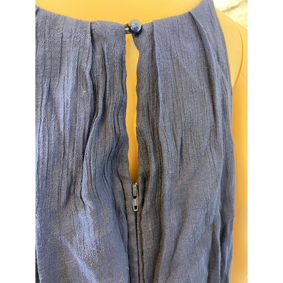 IZ Buyer Dress Size 11 Dark Blue Dress with Overlay Top Cover Trim Lined Dress - Picture 8 of 11